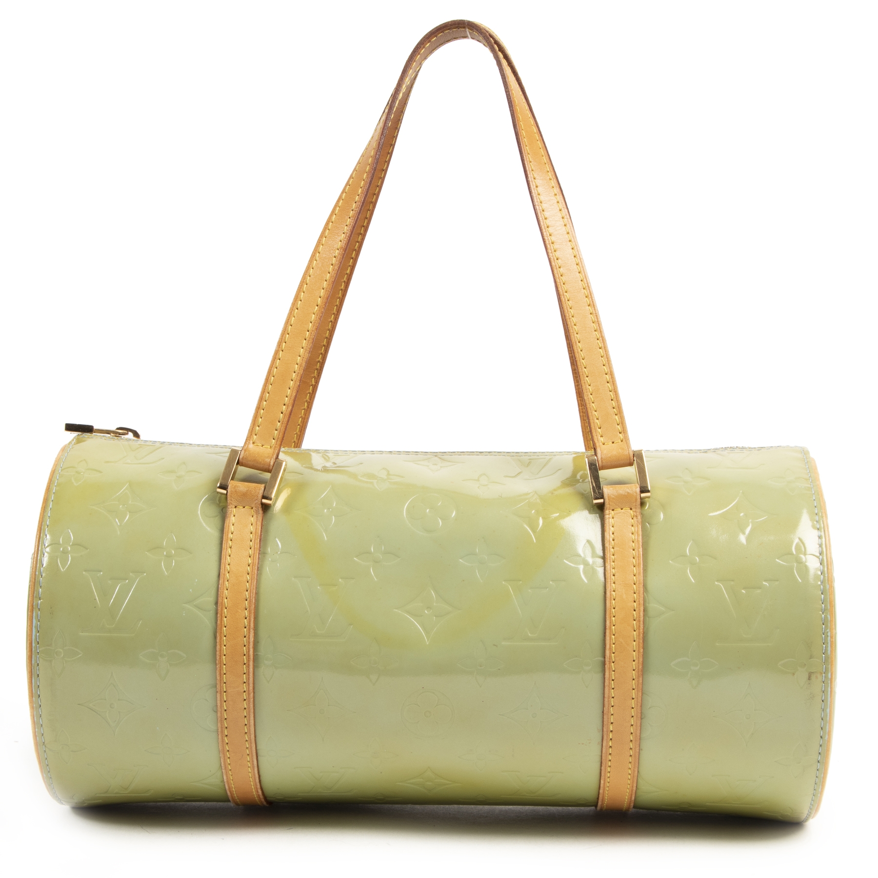 Bedford Louis Vuitton Handbags Green Patent leather ref.189140