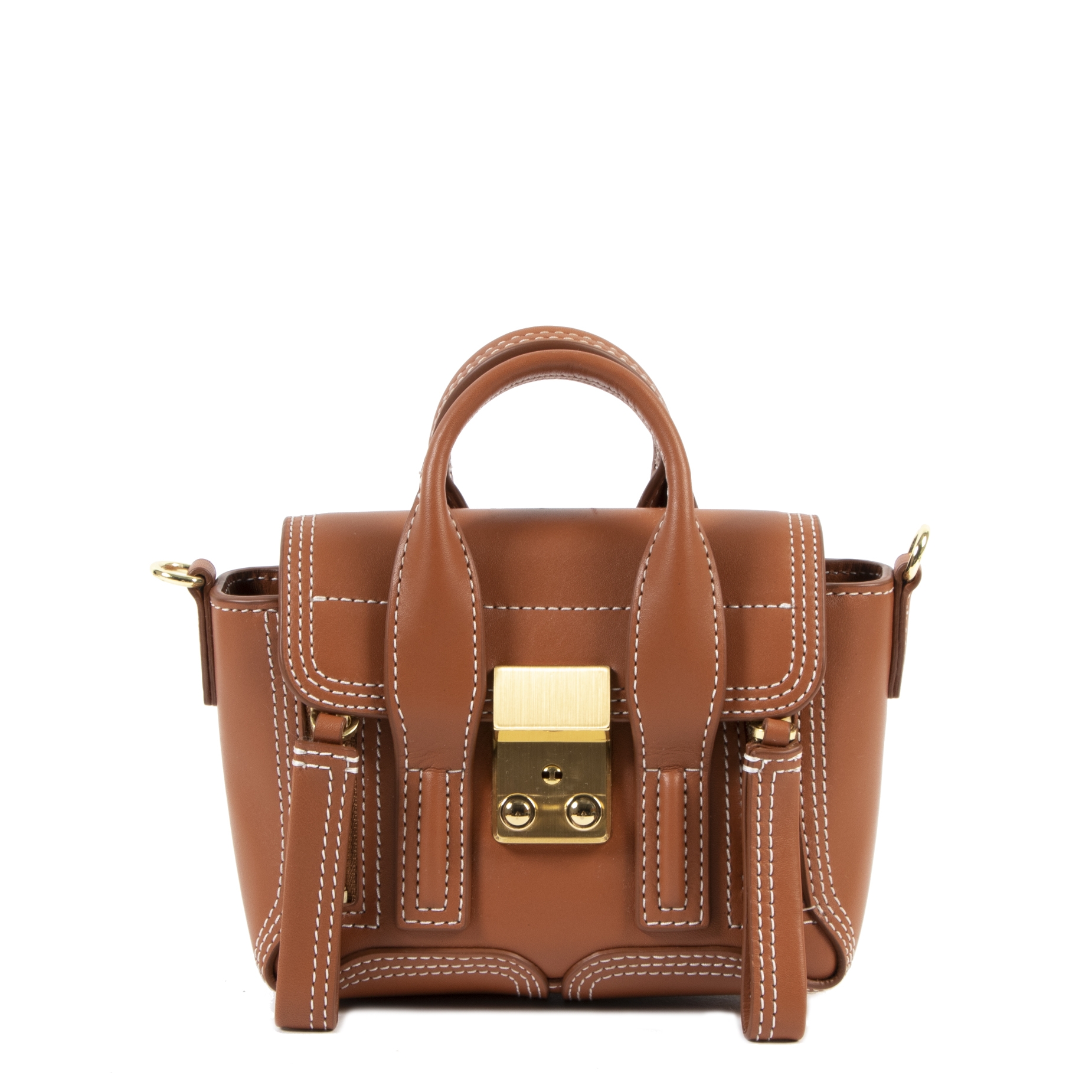 3.1 Phillip Lim Cognac Leather Nano Pashli ○ Labellov ○ Buy and