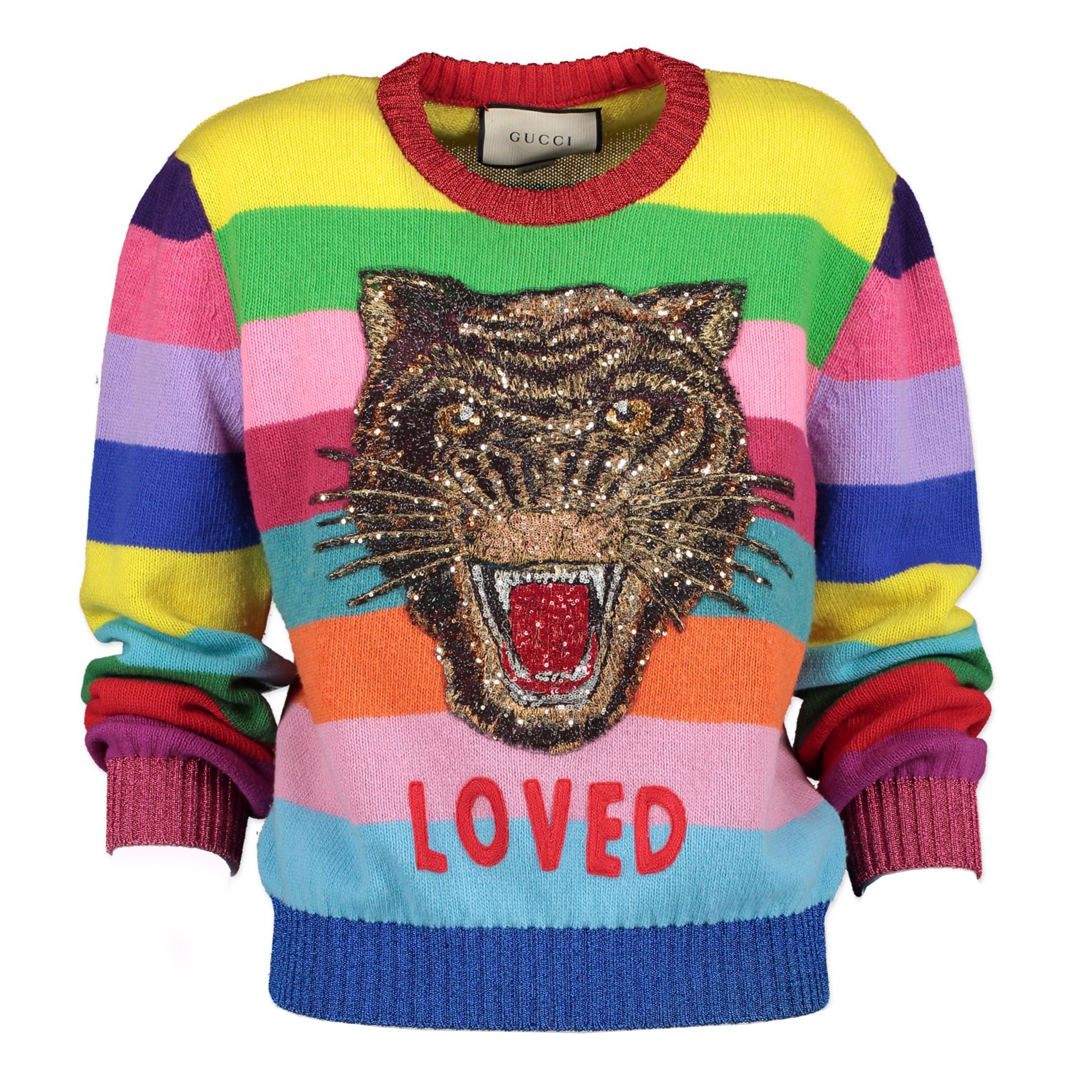 Gucci Rainbow Tiger Sweater - size M ○ Labellov ○ Buy and Sell Authentic  Luxury