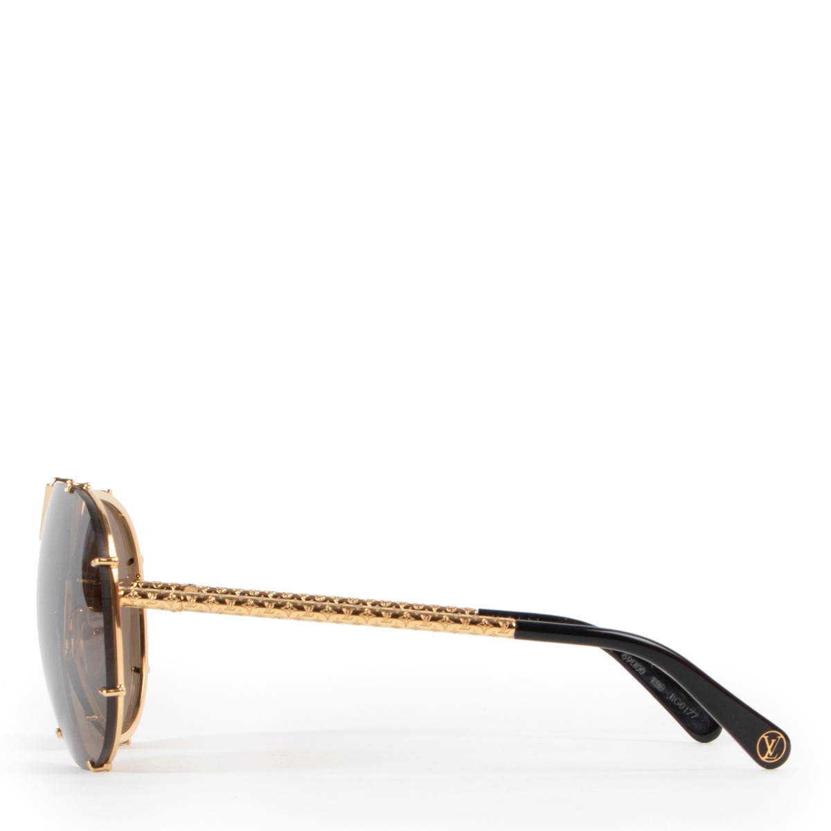 lv glasses with cross in the middle