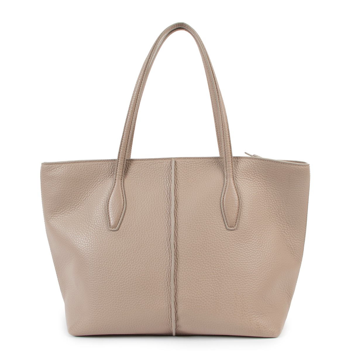 Tods Nude Leather Joy Shopping Tote Bag Labellov Buy and Sell