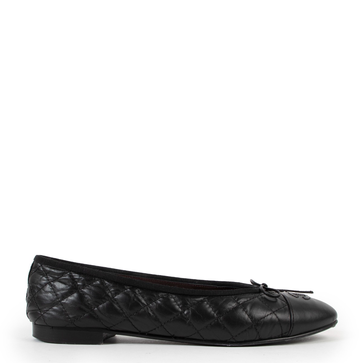 Chanel ballet flats, Size 40,5 New Black Leather ref.51997 - Joli Closet