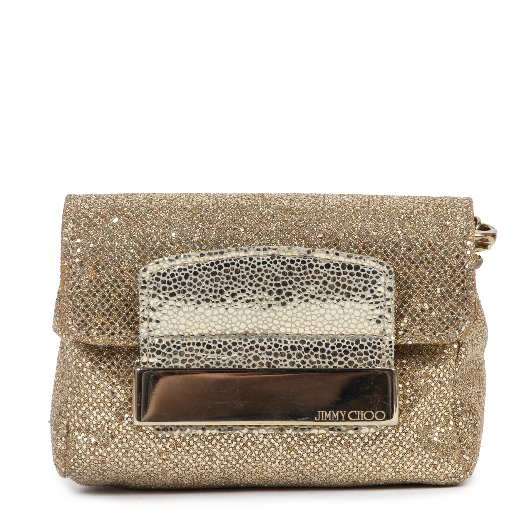 jimmy choo gold purse
