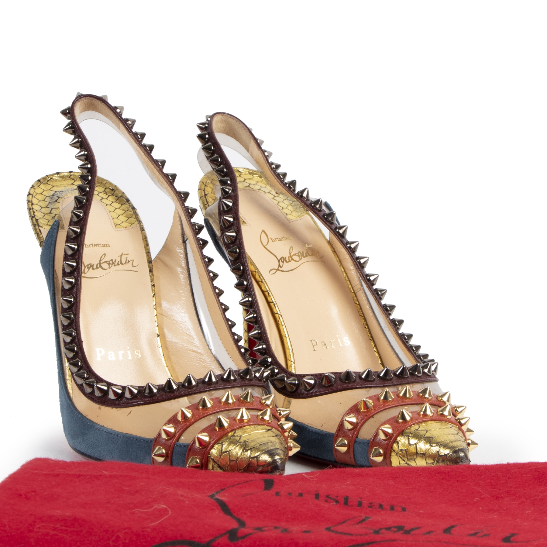 Christian Louboutin ゴールド　ルブタン 36 リペア済 Christian Louboutin クリスチャンルブタン スニーカー