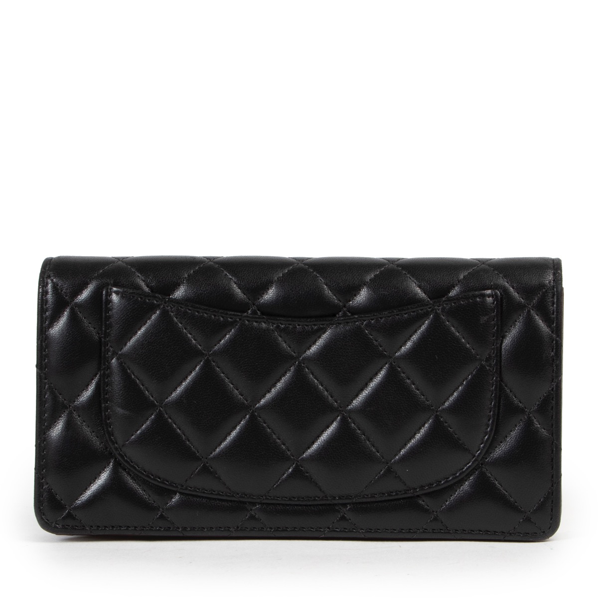 Chanel Black Lambskin Classic Long Flap Wallet Labellov Buy and Sell  Authentic Luxury