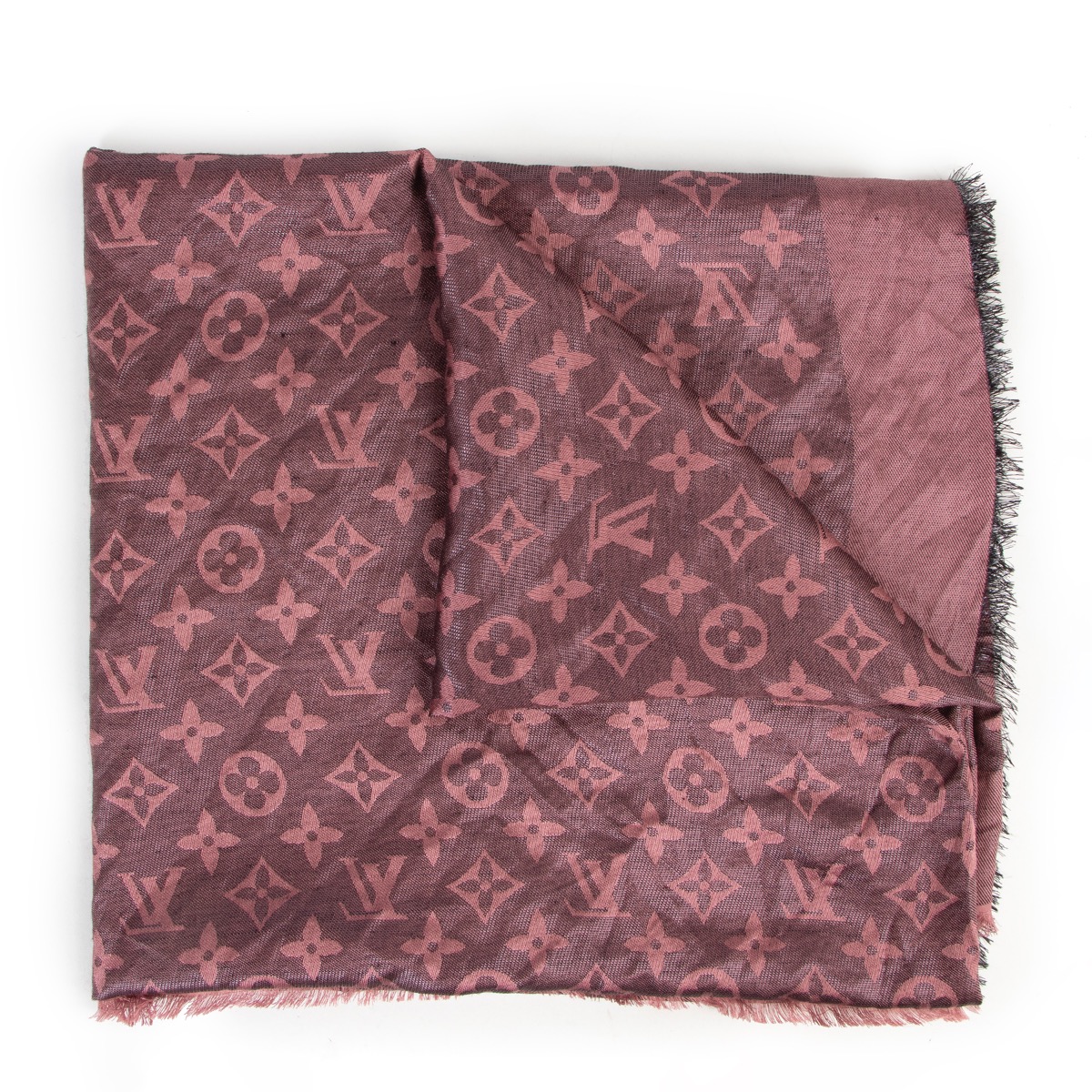 Louis Vuitton Black Monogram Multicolor Silk Scarf ○ Labellov