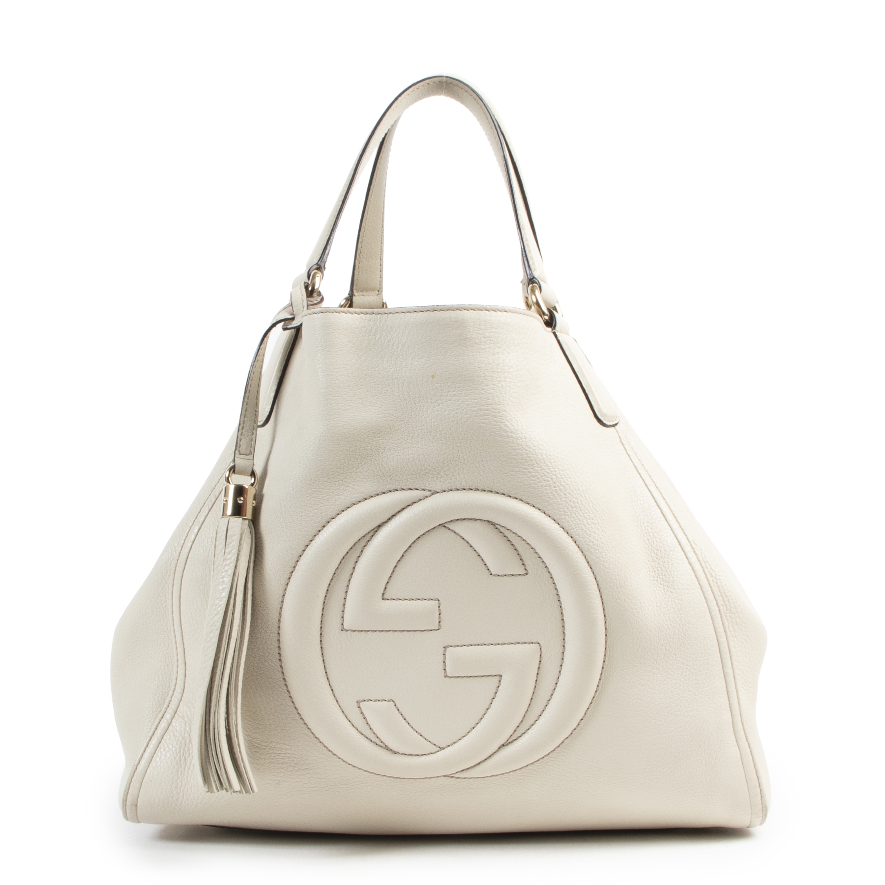 【関税&送料込】Gucci Bags White Gucci Guccissima White Leather Tote Bag ○ Labellov ○ Buy