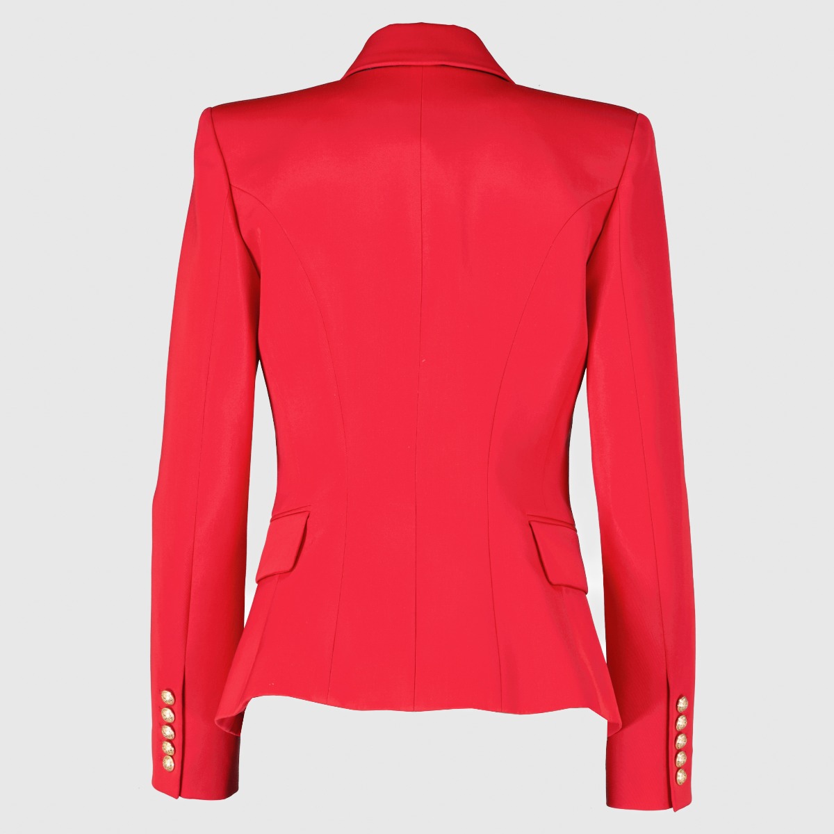 Balmain Red 6 Button Jacket - Size 36 ○ Labellov ○ Buy and Sell