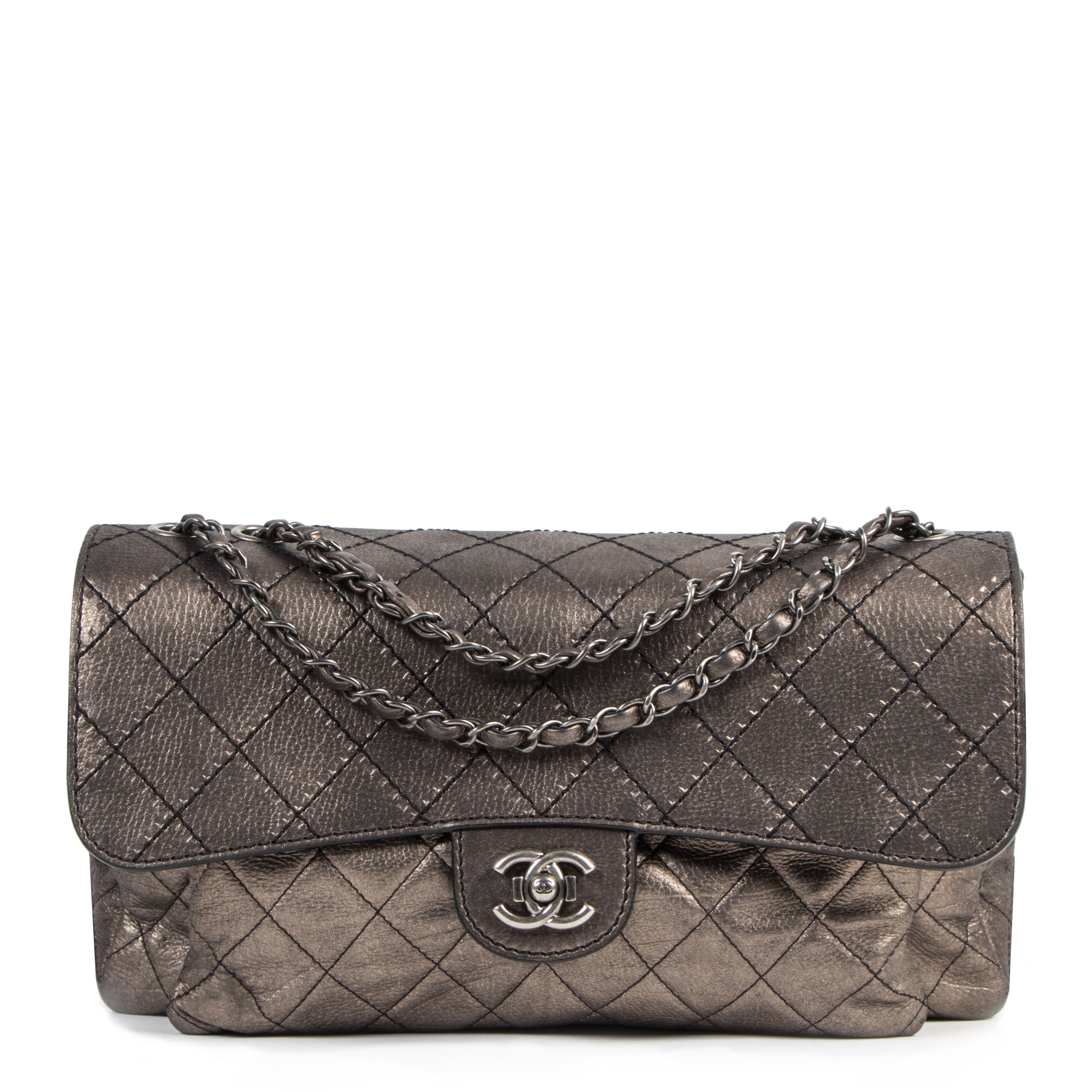 Chanel Metallic Bronze Timeless CC Wallet On Chain ○ Labellov