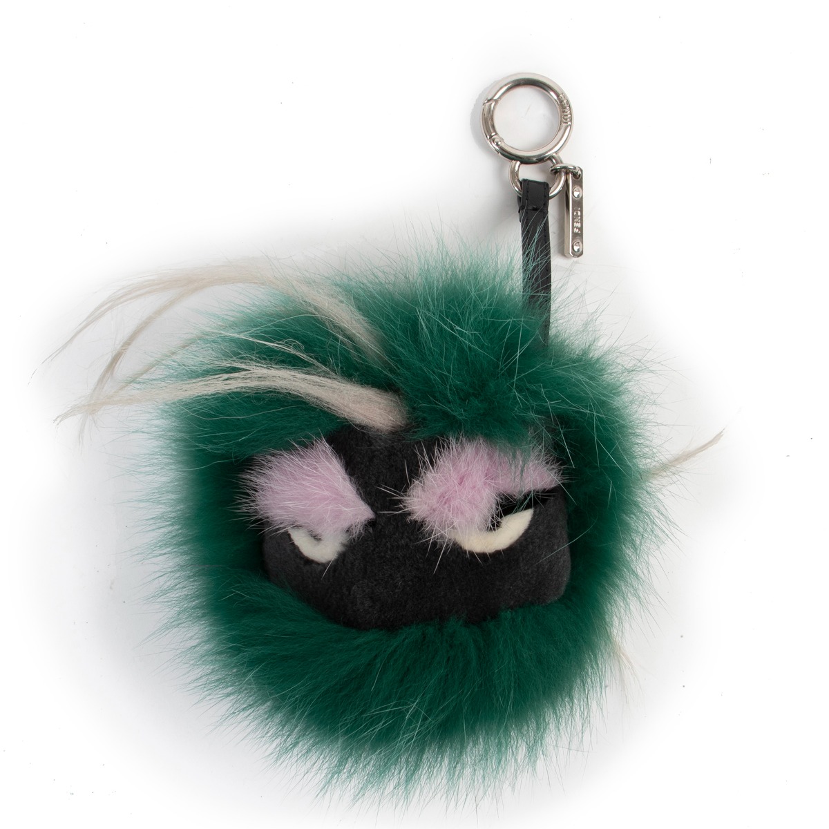 Fendi Fox Mink Rabbit Fur Minty Monster Bag Bug Charm Green