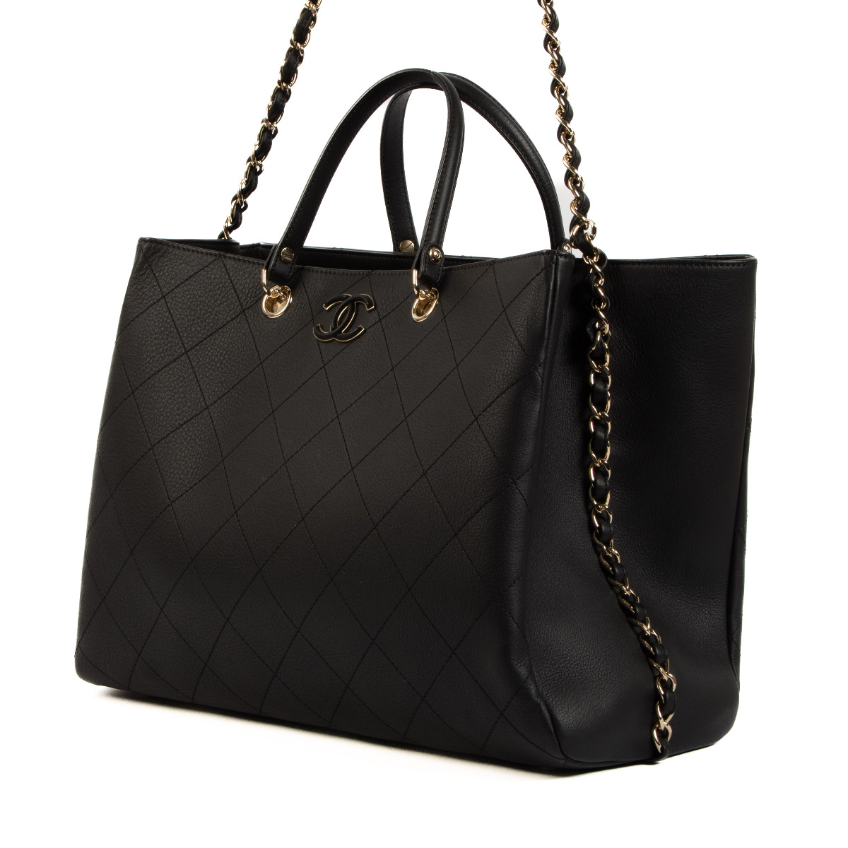 Chanel Black Large Bullskin Shopping Bag Labellov Buy and Sell Authentic  Luxury