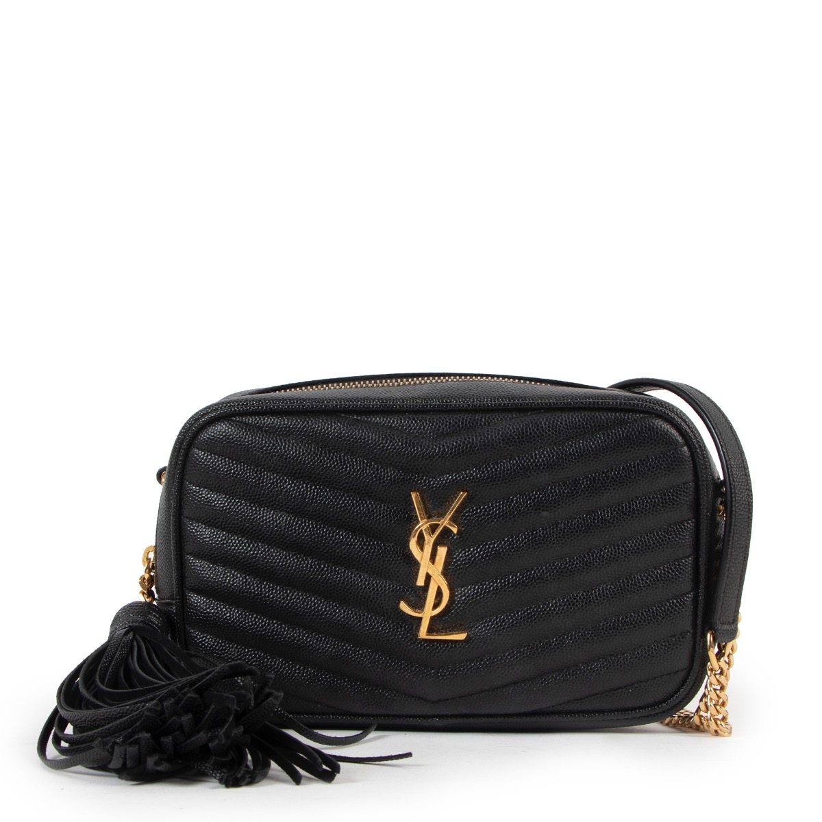 バッグ・カバンその他 Saint Laurent Lou Mini Bag in Grain de Poudre Quilted 1526_saint_laurent_black_leath