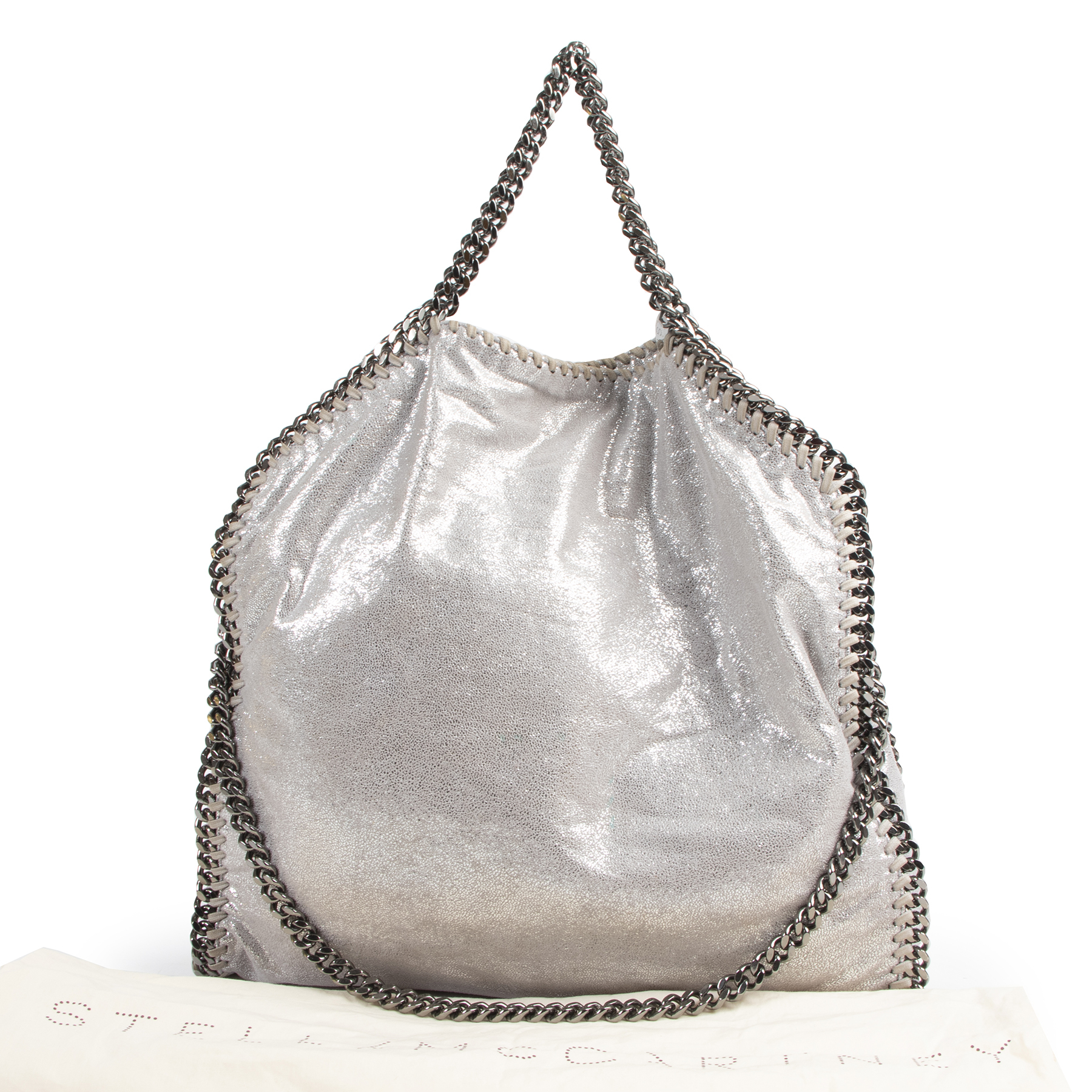 Stella McCartney Silver Falabella Tote Bag Labellov Buy and Sell Authentic Luxury