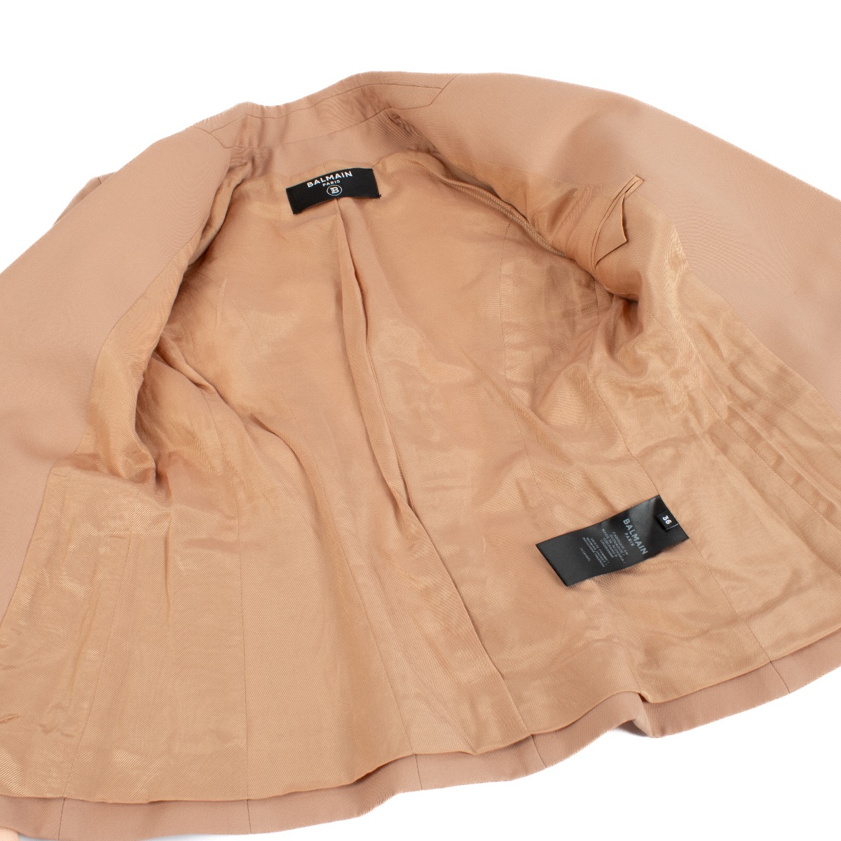 Balmain Pink Wool 6-Button Jacket - Size 36 ○ Labellov