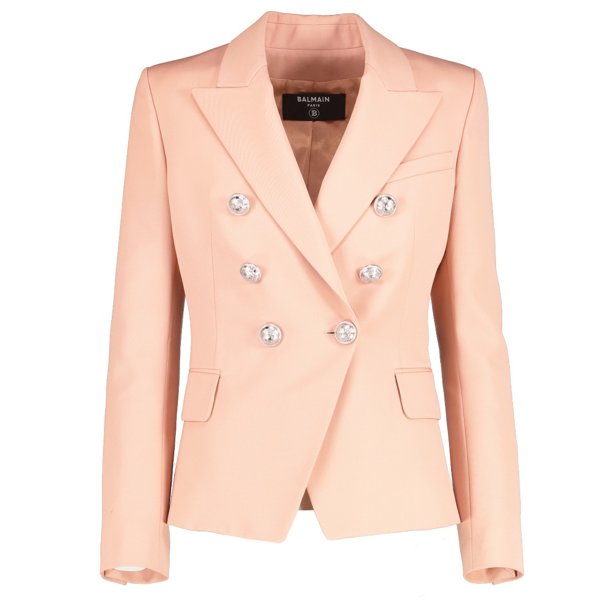 Balmain Pink Wool 6-Button Jacket - Size 36 ○ Labellov
