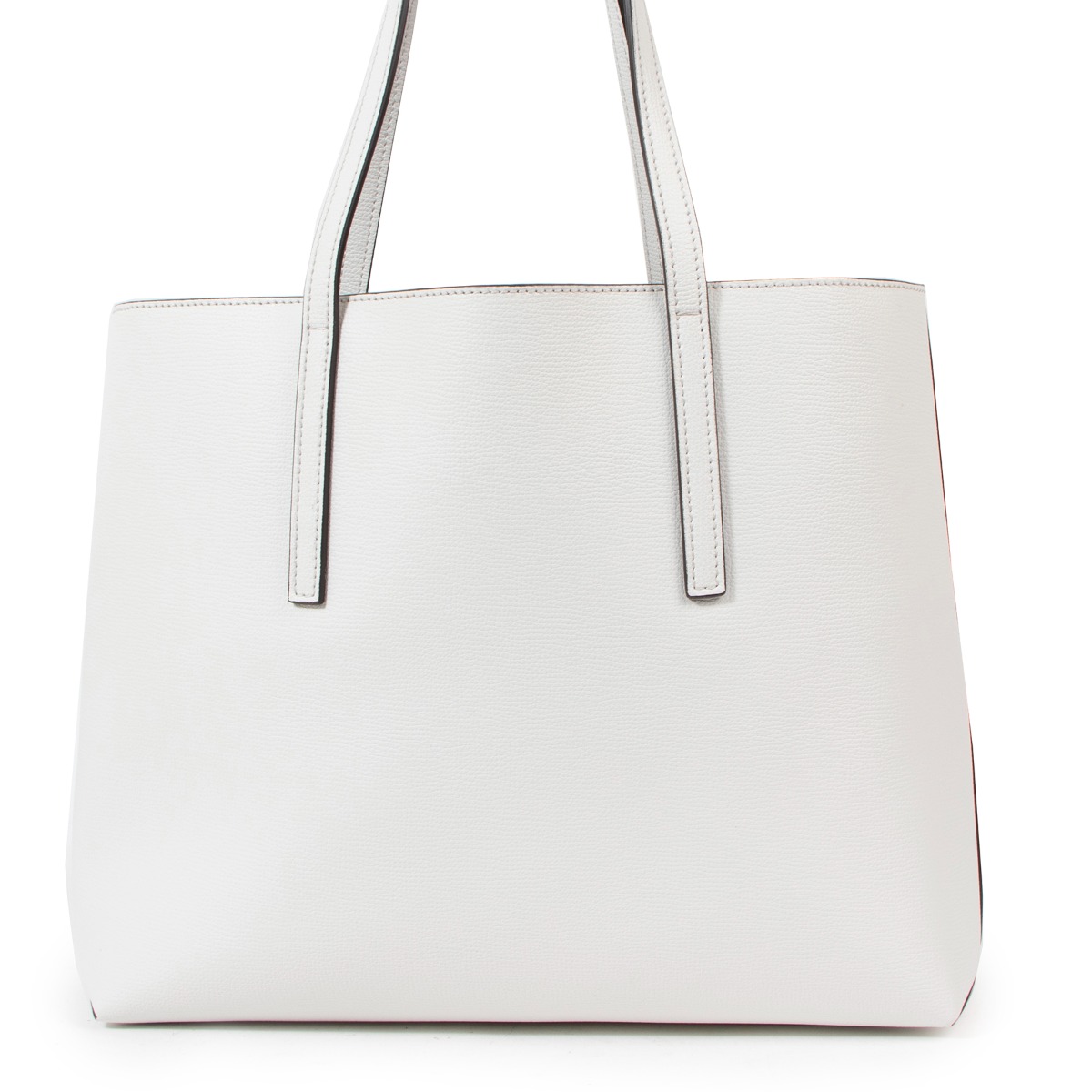 Fendi Kan I F Logo White Leather Tote Shopper ○ Labellov