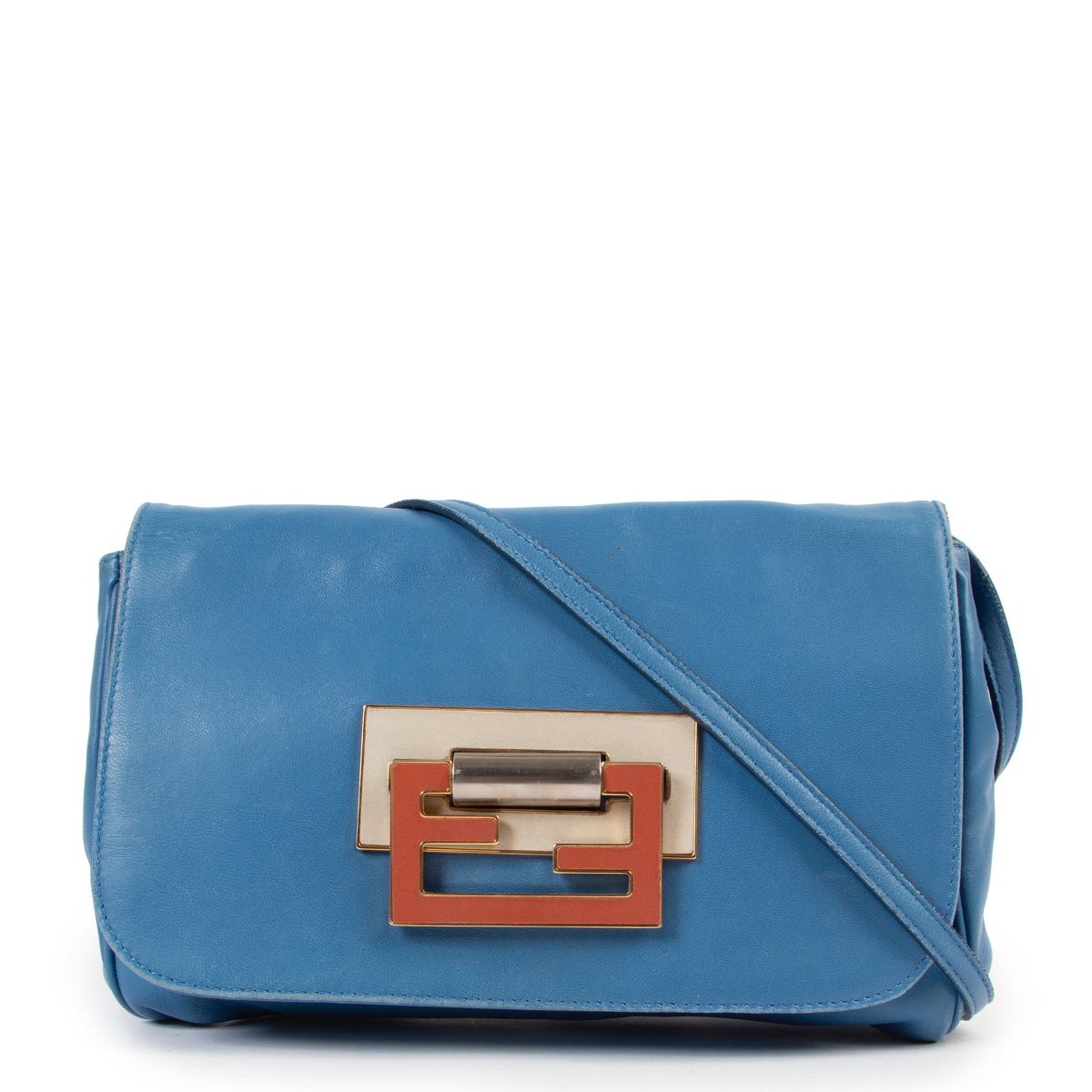 ショルダーバッグ・ポシェット FENDI Shoulder Bags Women Leather Blue FENDI Fendigraphy Mini Leather Shoulder Bag – Modecraze Inc.