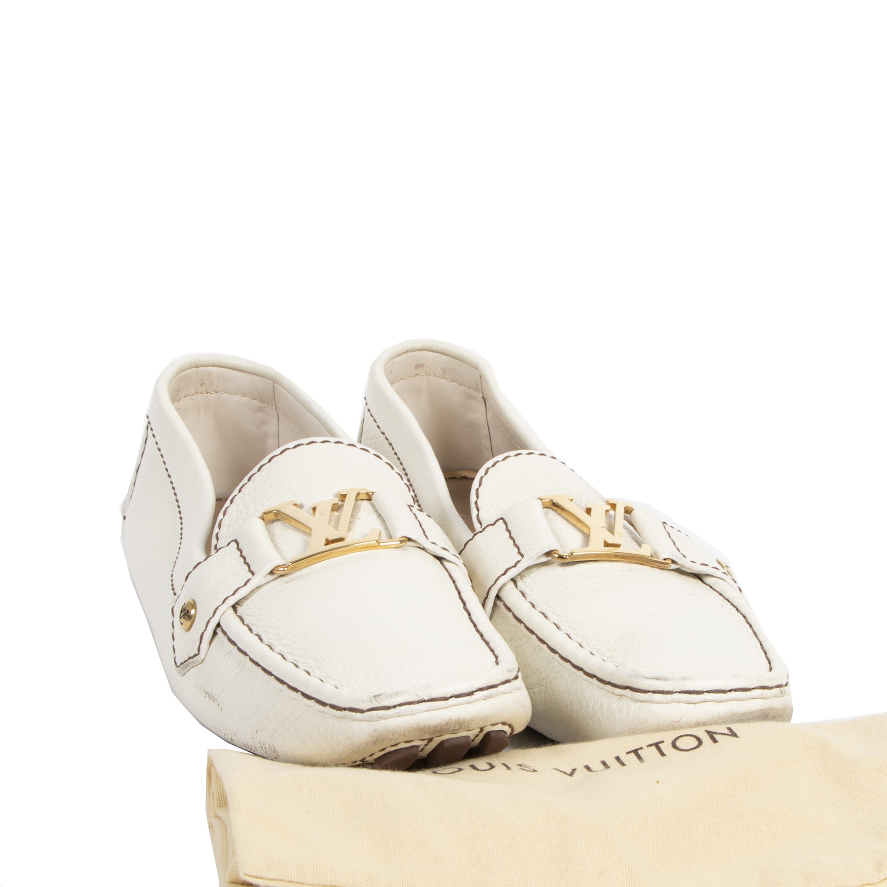 White lv loafers hotsell