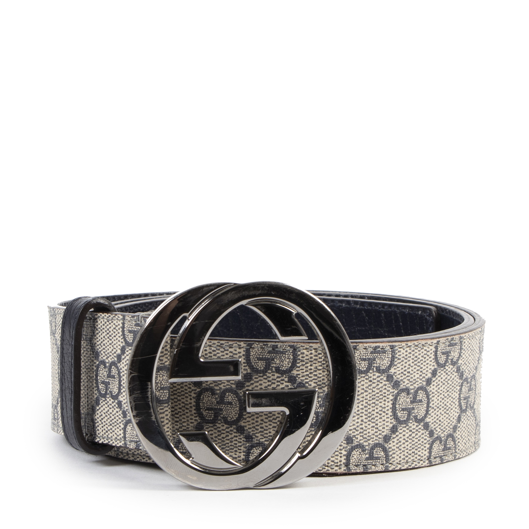 最安値Gucciレザーベルト90s supreme Gucci GG Supreme G Buckle Belt - Size 90 ○ Labellov ○ Buy