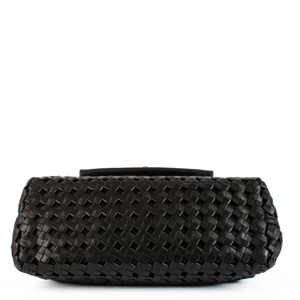 BOTTEGA VENETA ブラックレザーバッグ BOTTEGA VENETA ミニ ウォレス ショルダーバッグ ブラック