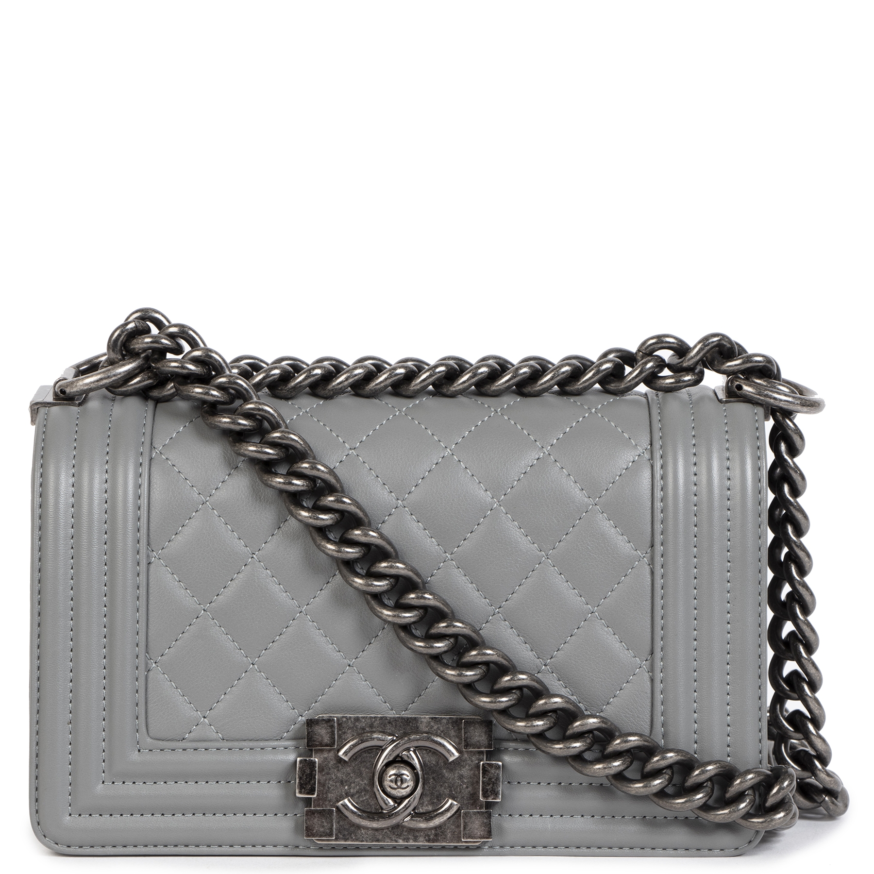 Chanel // Grey Aged Leather Small Gabrielle Bag – VSP Consignment