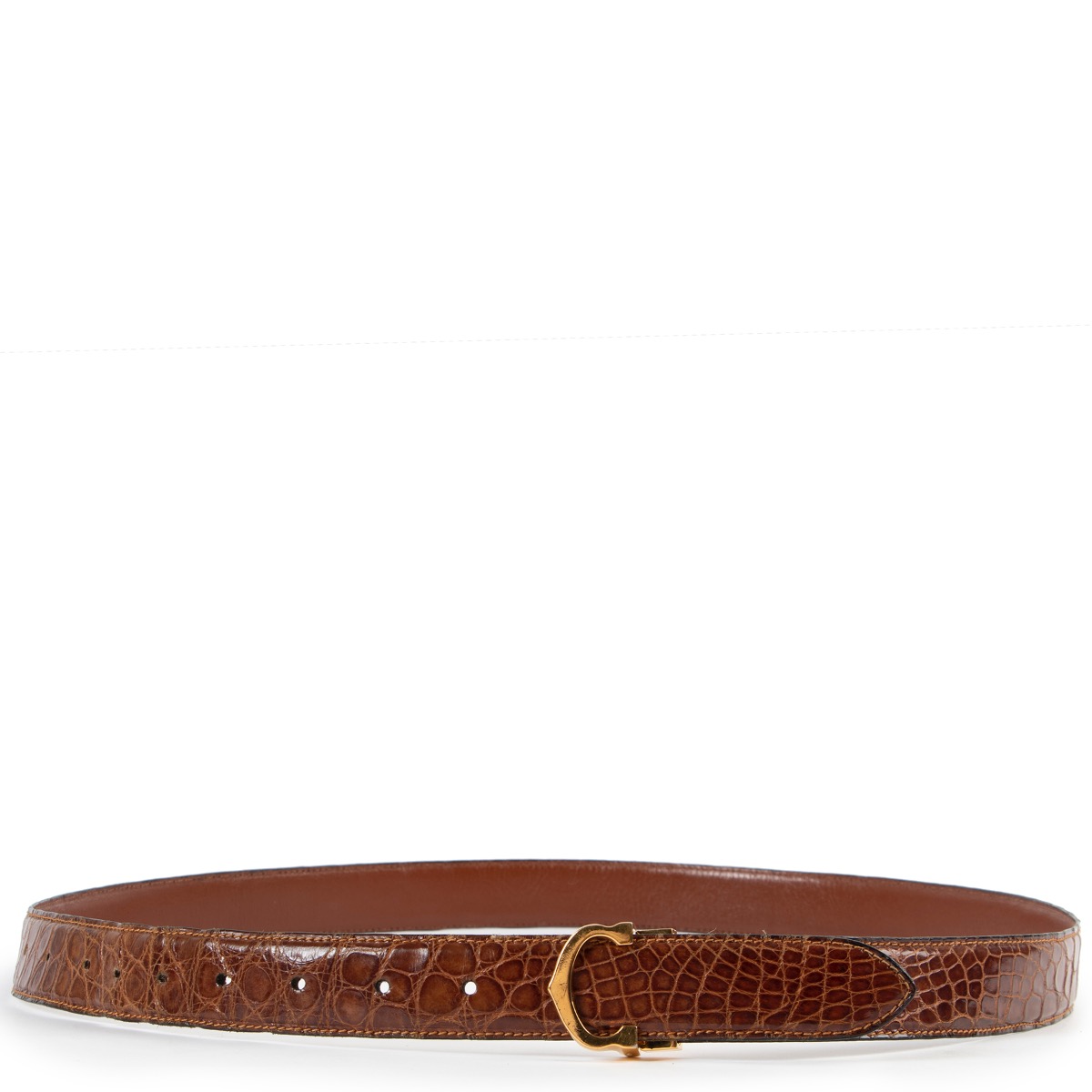 Cartier Cognac Crocodile Belt - Size 90 ○ Labellov ○ Buy and