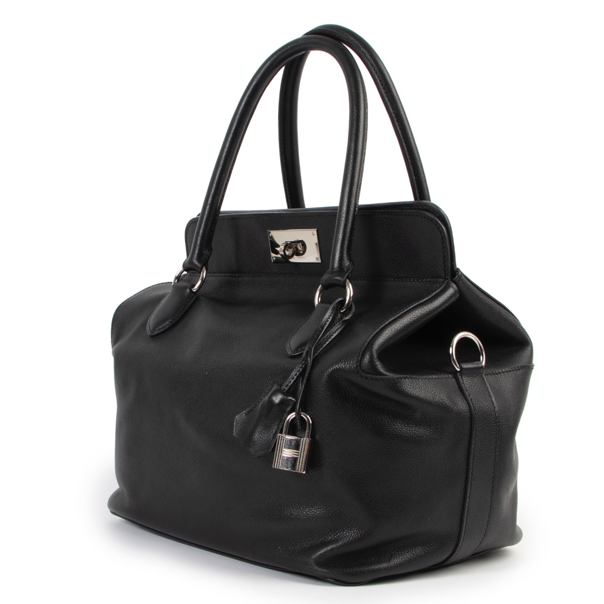 Hermès Black Evercolor Toolbox 26 Bag ○ Labellov ○ Buy and