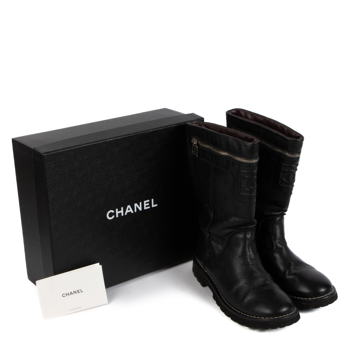 CHANEL BOTTINES ブーツ 0C857 ブラック 37 24cm CHANEL - シャネル CHANEL ブーツの通販 by KOMEHYO ONLINE