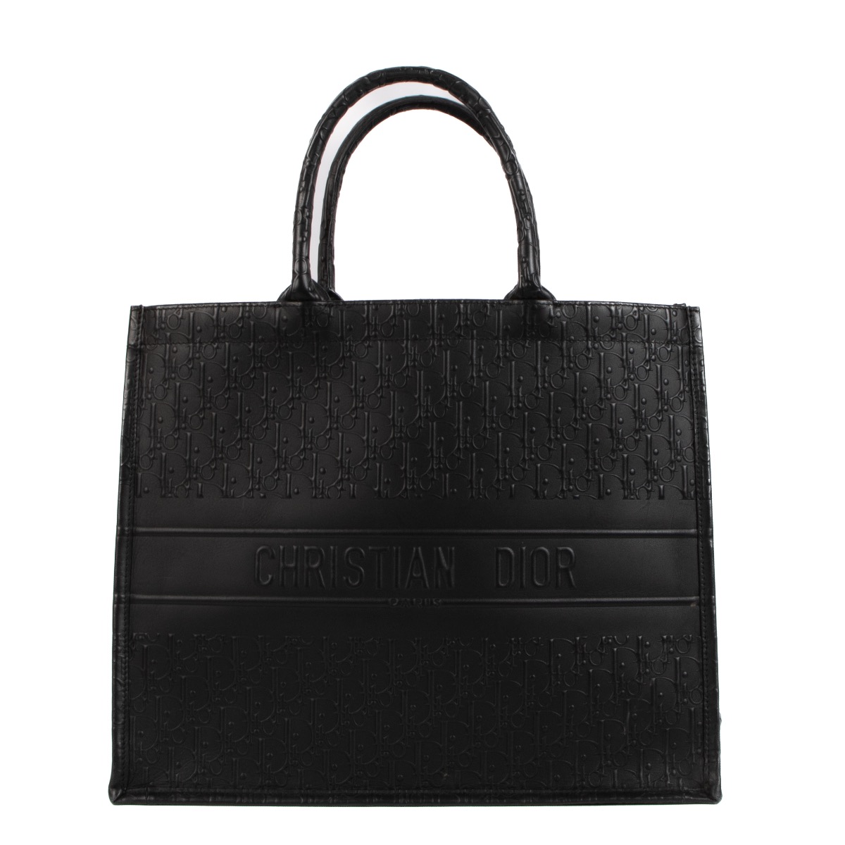 Christian dior hotsell black leather tote