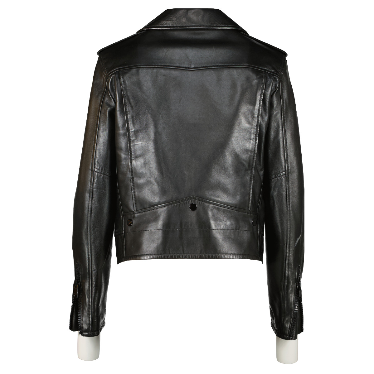 Saint Laurent Black Lambskin Biker Jacket FR38 Labellov