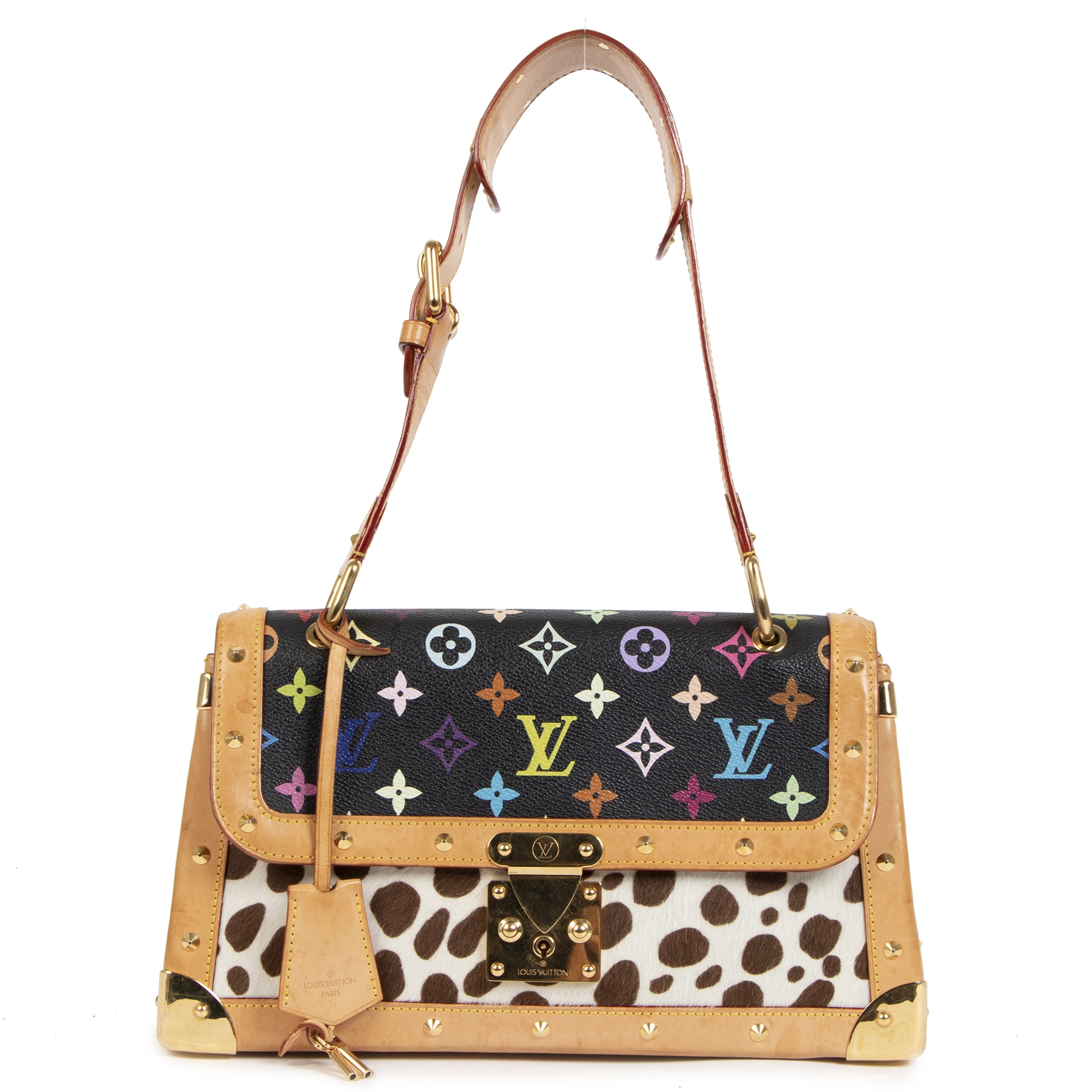 Louis Vuitton Sac Rabat Black Multicolor Monogram Dalmatian Bag