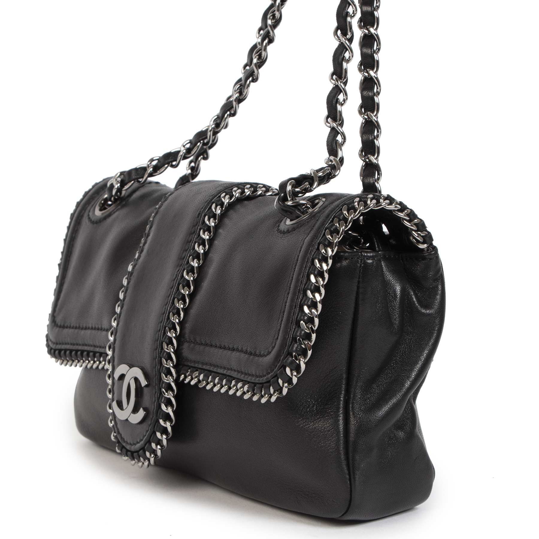Chanel Black Leather Medium Madison Flap Bag Labellov Buy
