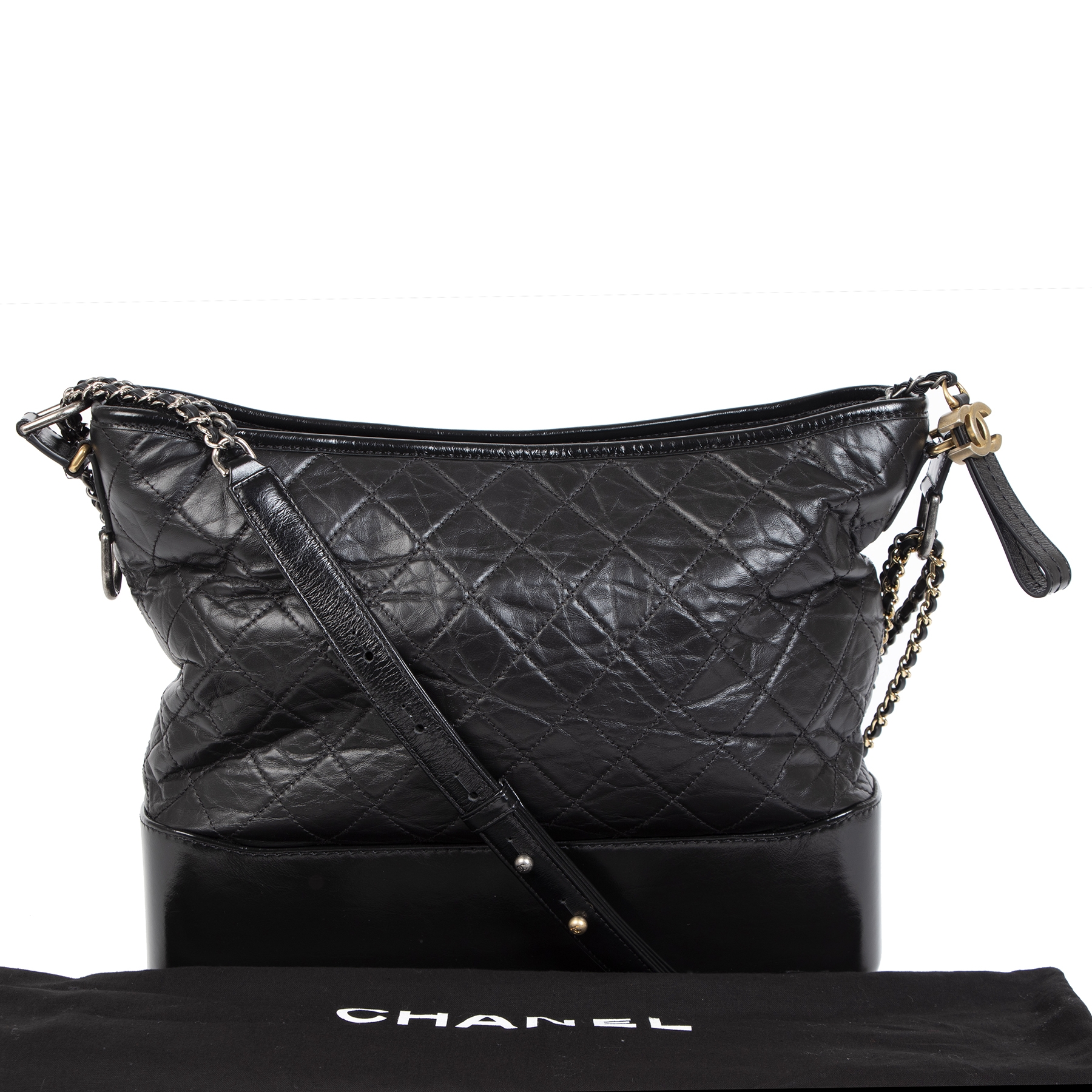 Chanel White Aged Calfskin Large Gabrielle Bag – Jadore Couture