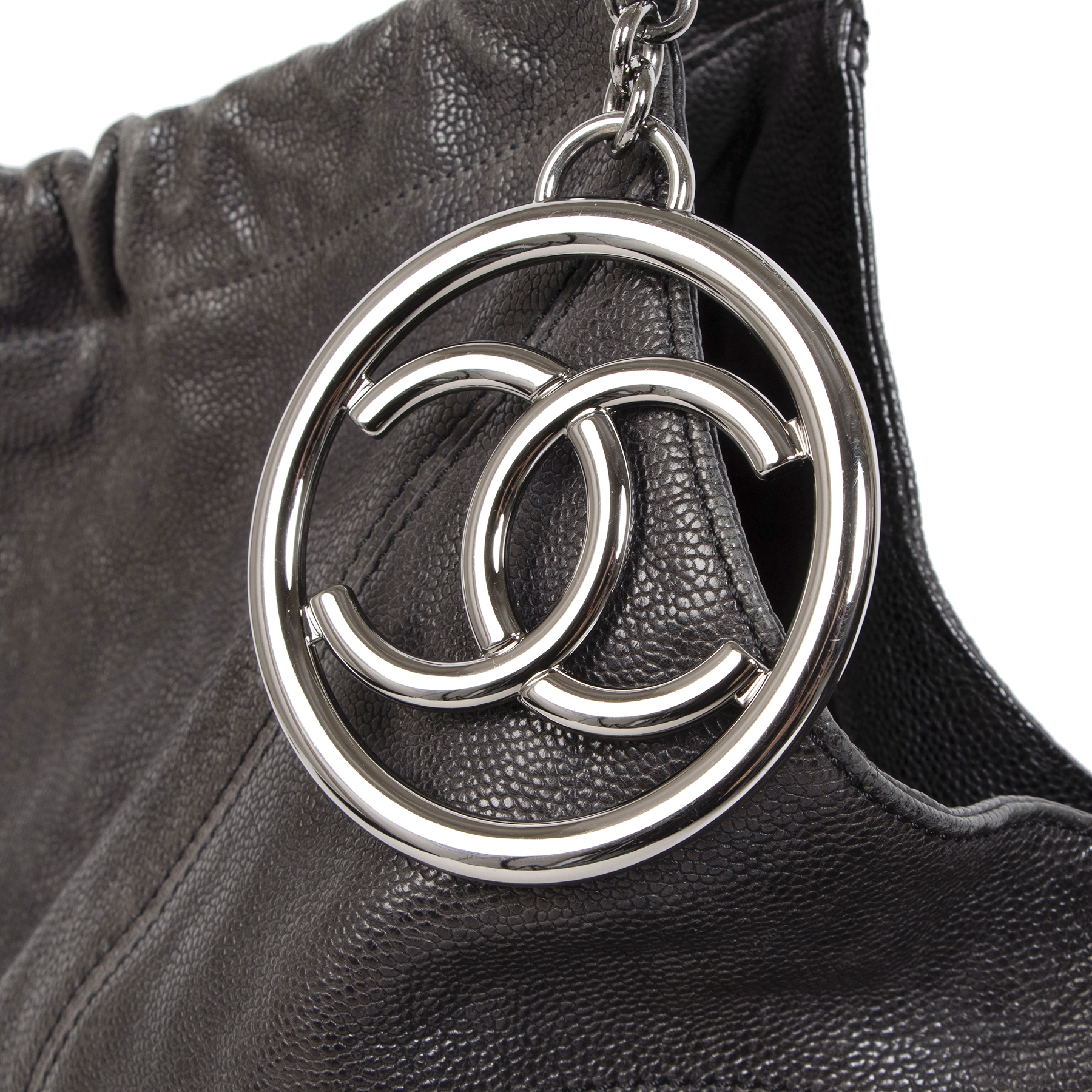 Chanel Coco Cabas Black Distressed Caviar XL Bag ○ Labellov