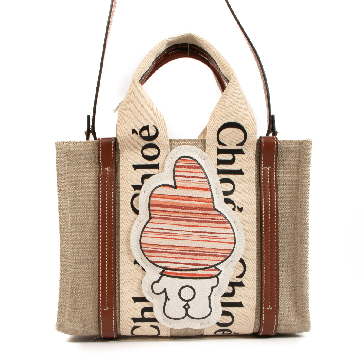 トートバッグ Chloe Chloe Woody Small Shopping Bag Chloe Small Woody Tote Bag in Jelly – Overstock