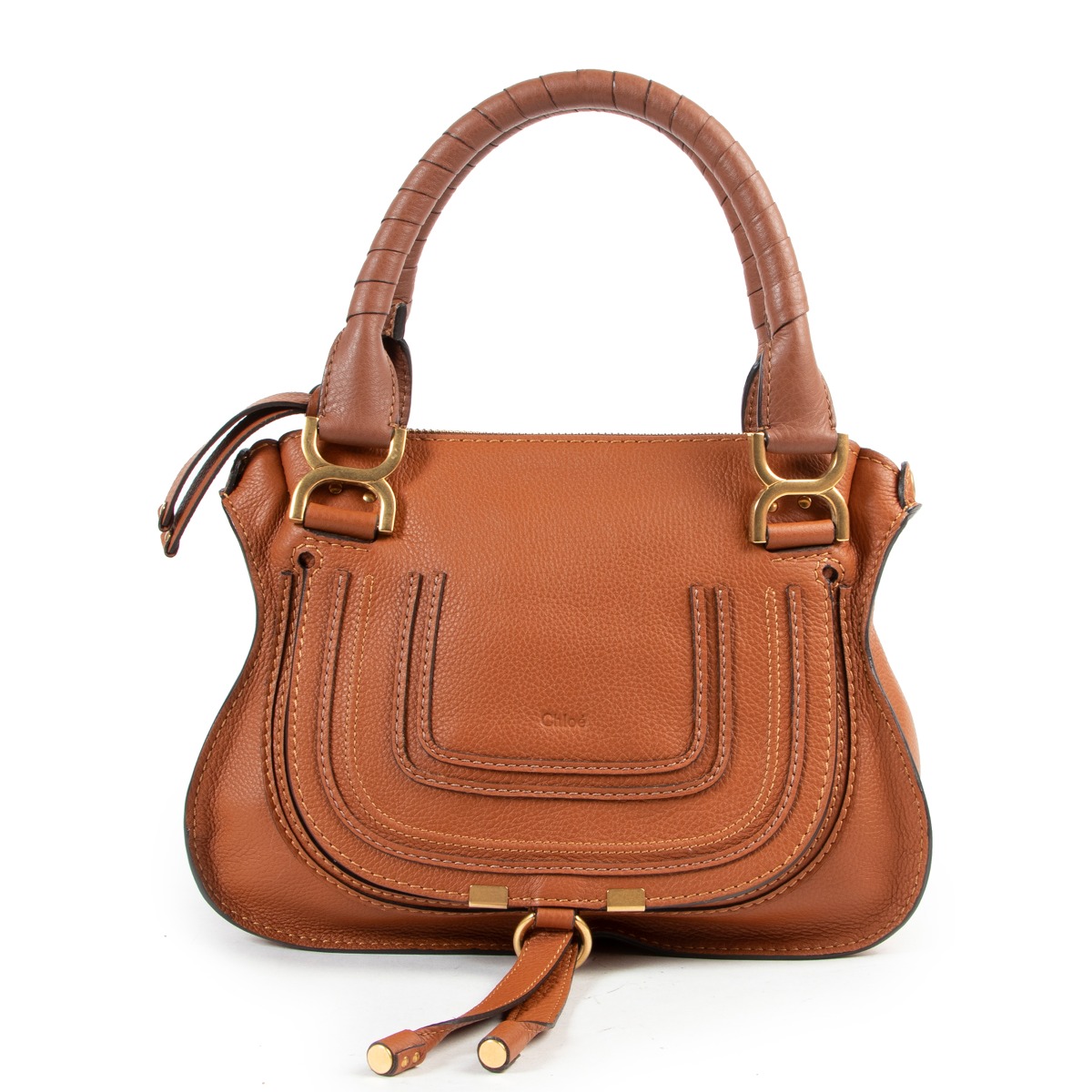 Chlo Marcie Cognac Shoulder bag Labellov Buy and Sell