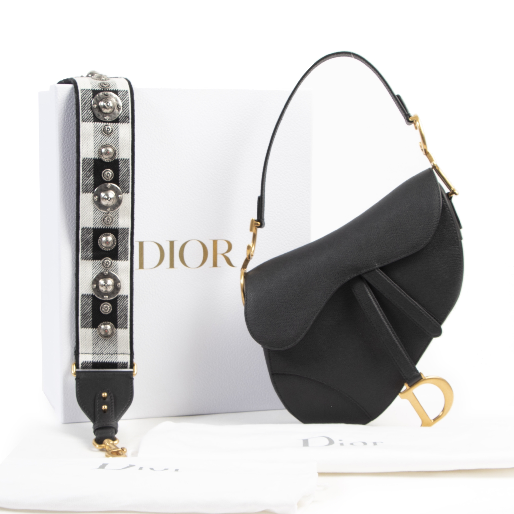 Dior SADDLE ベルト　ブラック Dior Saddle Belt Black Jacquard