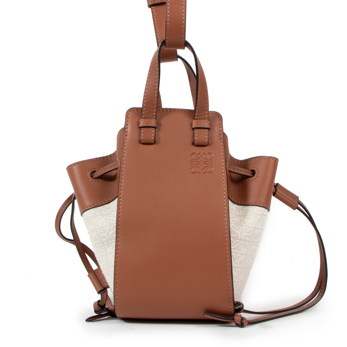 Loewe Mini Hammock Drawstring Anagram Jacquard Bag ○ Labellov