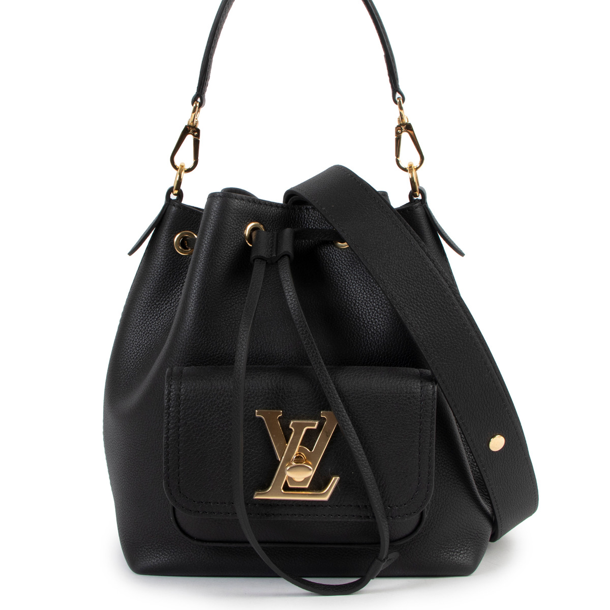 送料込◆希少品♪【LOUIS VUITTON】ロックミー bucket bag black Louis Vuitton Black Lockme Bucket Bag ○ Labellov ○ Buy and