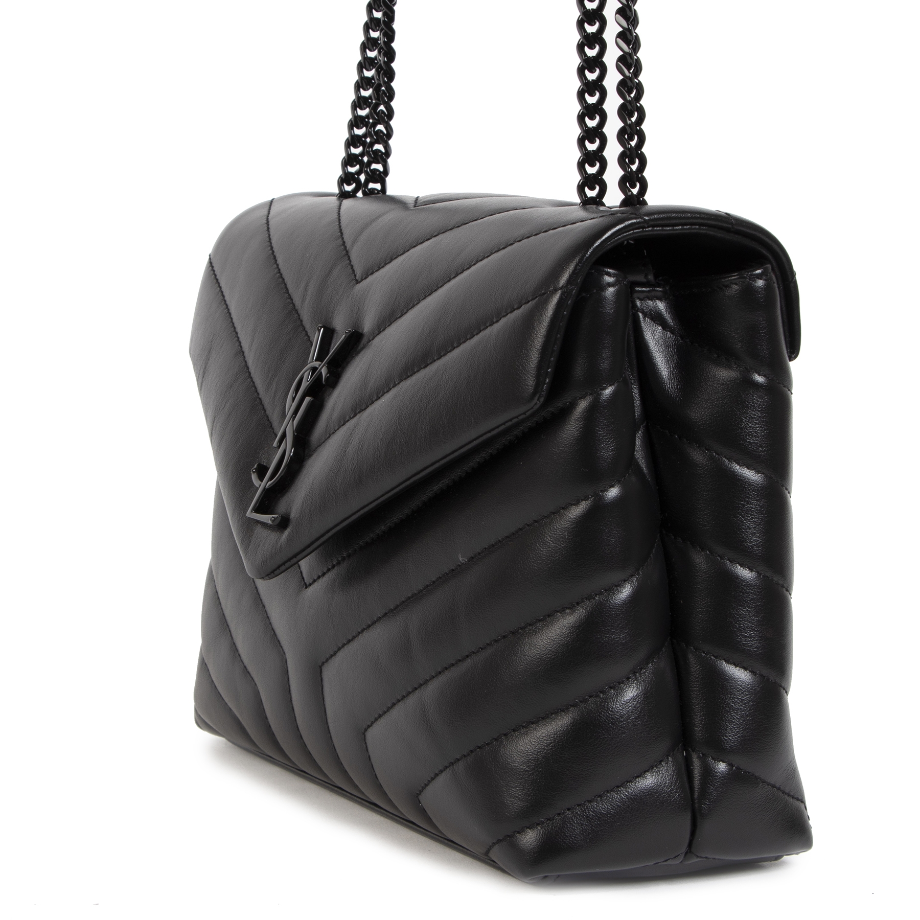 Saint Laurent So Black Loulou Small Matelasse Bag Labellov