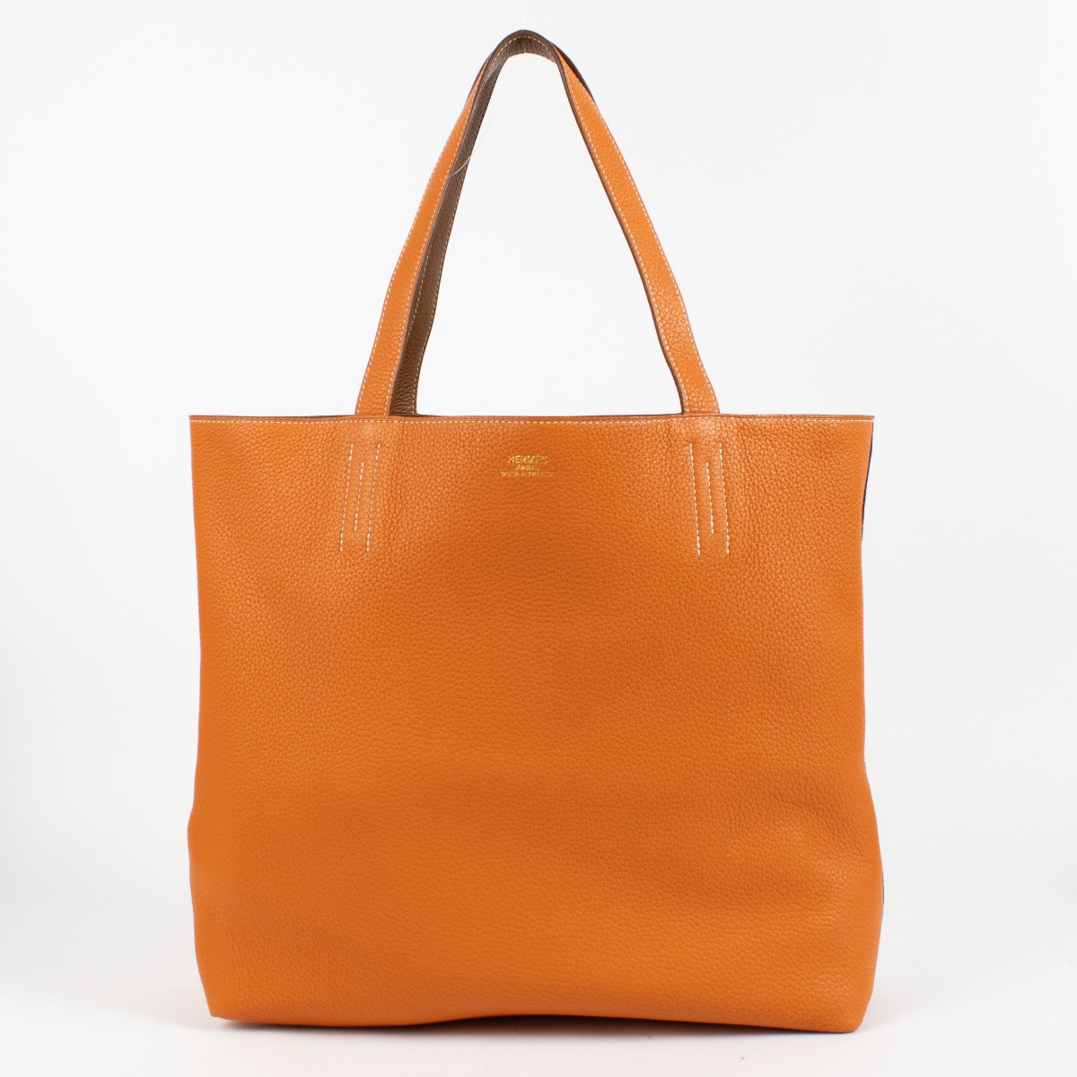 Hermès Double Sens 45 Gold/Orange Clemence ○ Labellov