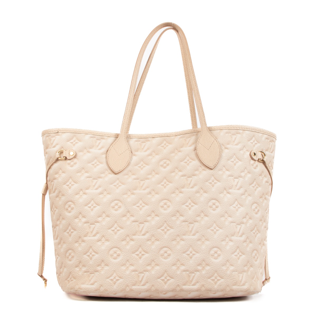 LOUIS VUITTON Stardust Neverfull MM Monogram Leather Tote Bag Pale Bei