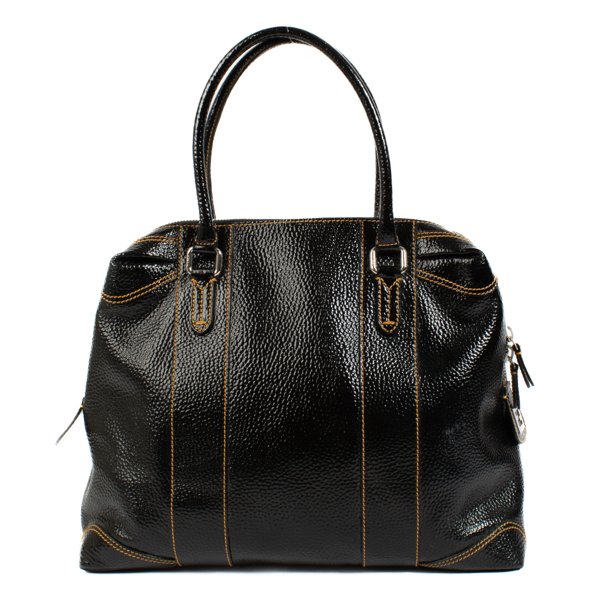 Fendi Black Patent Leather Shoulder Bag Labellov Buy and Sell Authentic Luxury