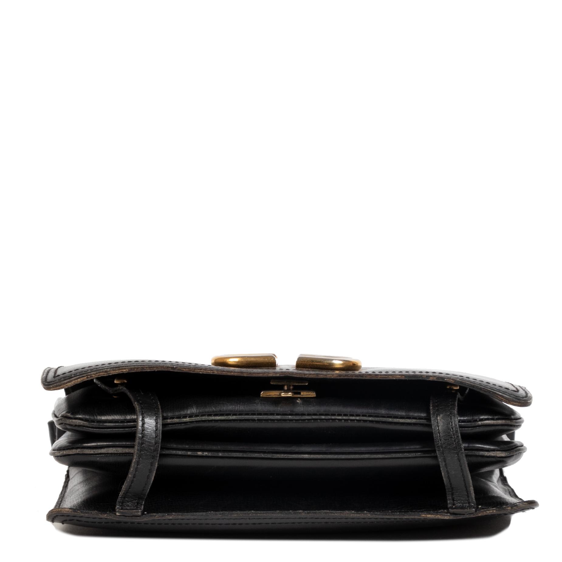 Delvaux Black Leather DD Shoulder Bag ○ Labellov ○ Buy and