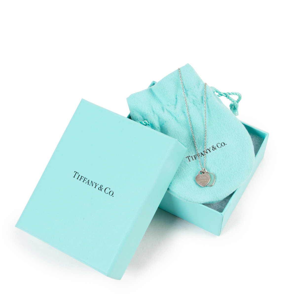 Tiffany & Co. Tiffany Blue Double Heart Tag Pendant