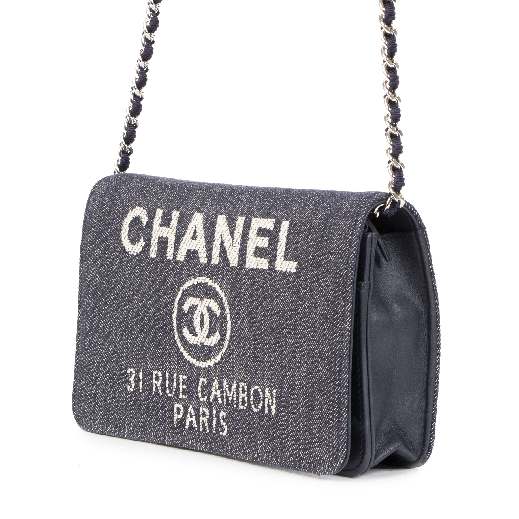 Chanel Denim Deauville Wallet On Chain ○ Labellov ○ Buy and Sell