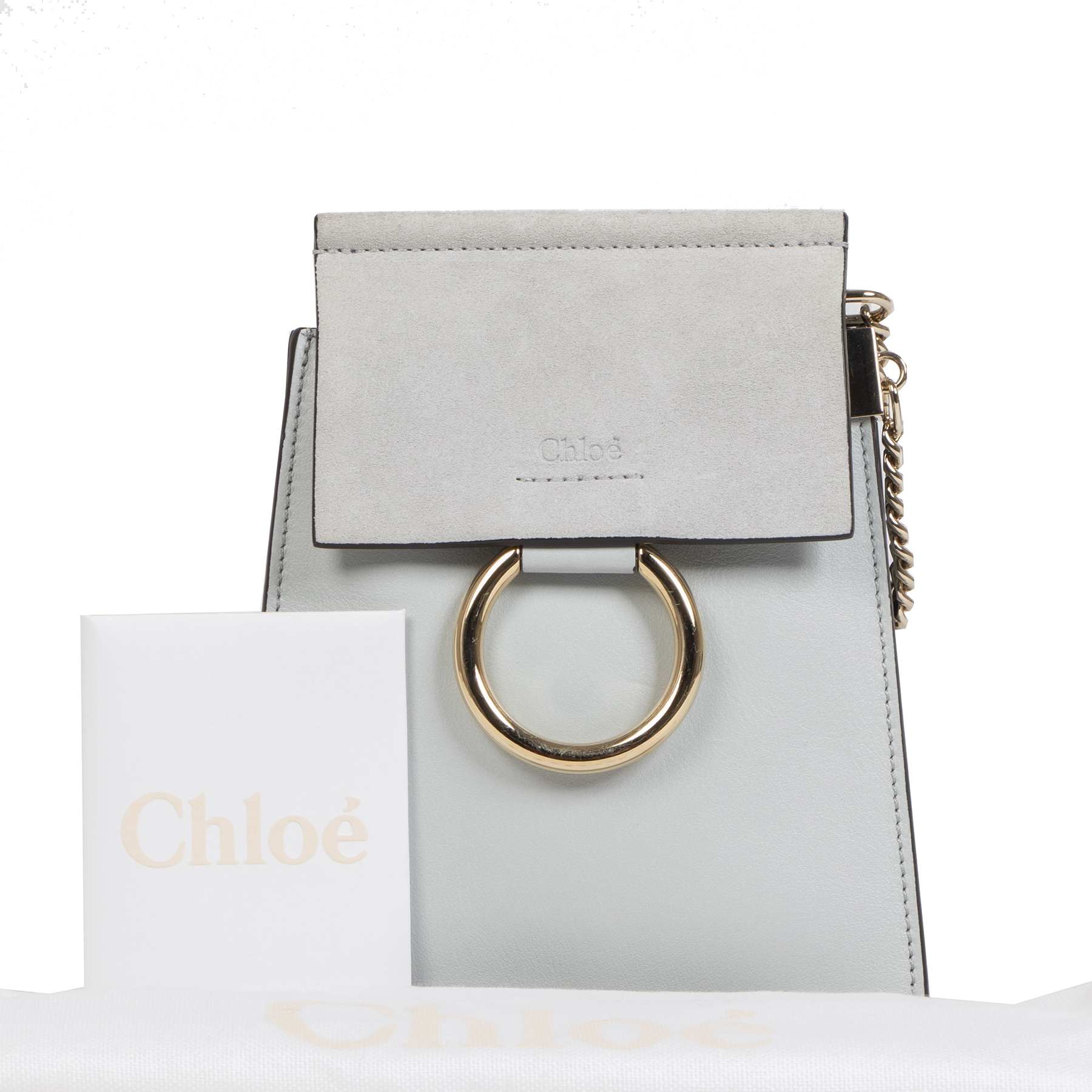 Chloe Airy Grey Faye Mini Bag Labellov Buy and Sell Authentic Luxury