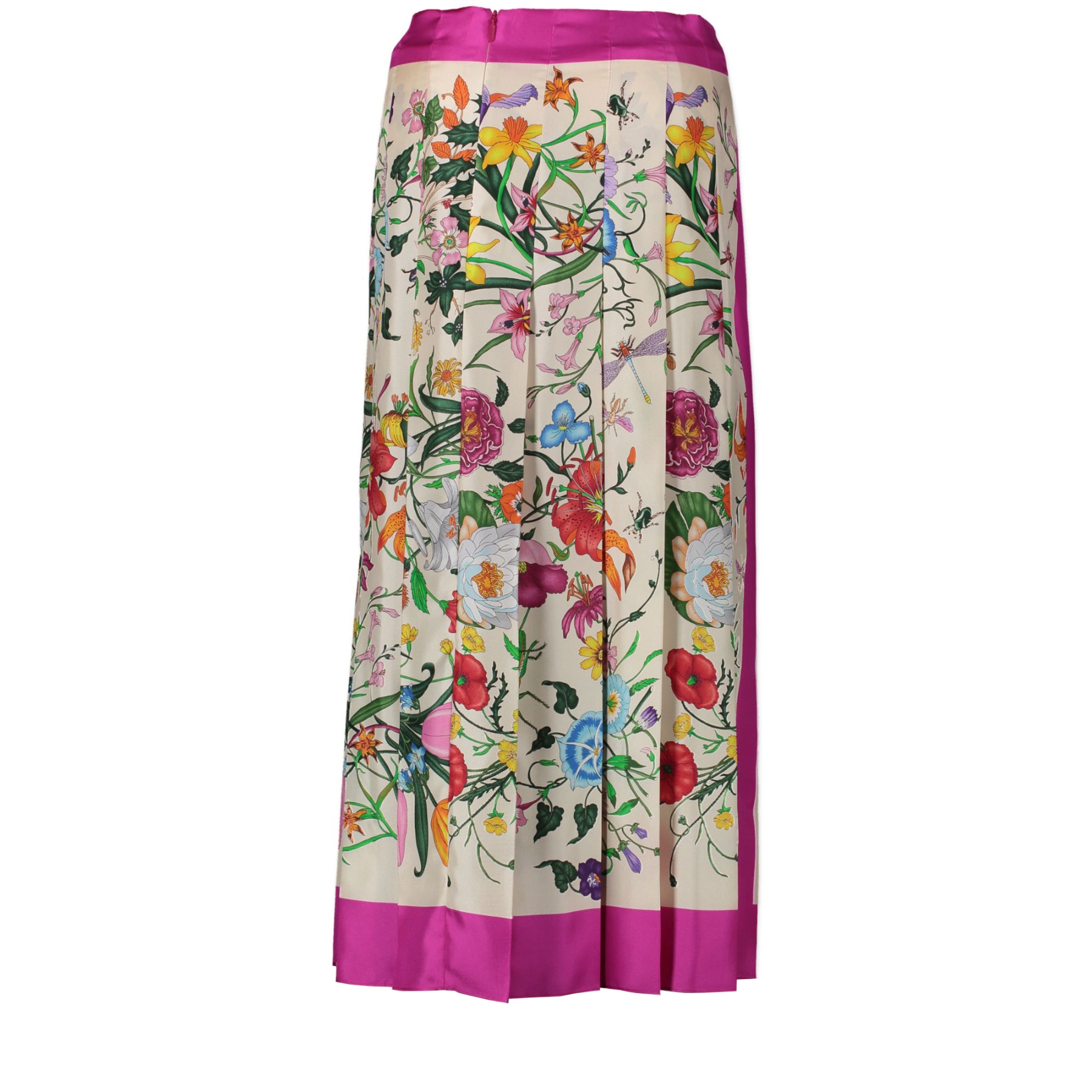 GUCCI★素敵！FLORAL TASSEL PRINT SILK PLEATED MIDI SKIRT Gucci Pleated Midi Skirt Hibiscus Red Floral Women's, New | eBay