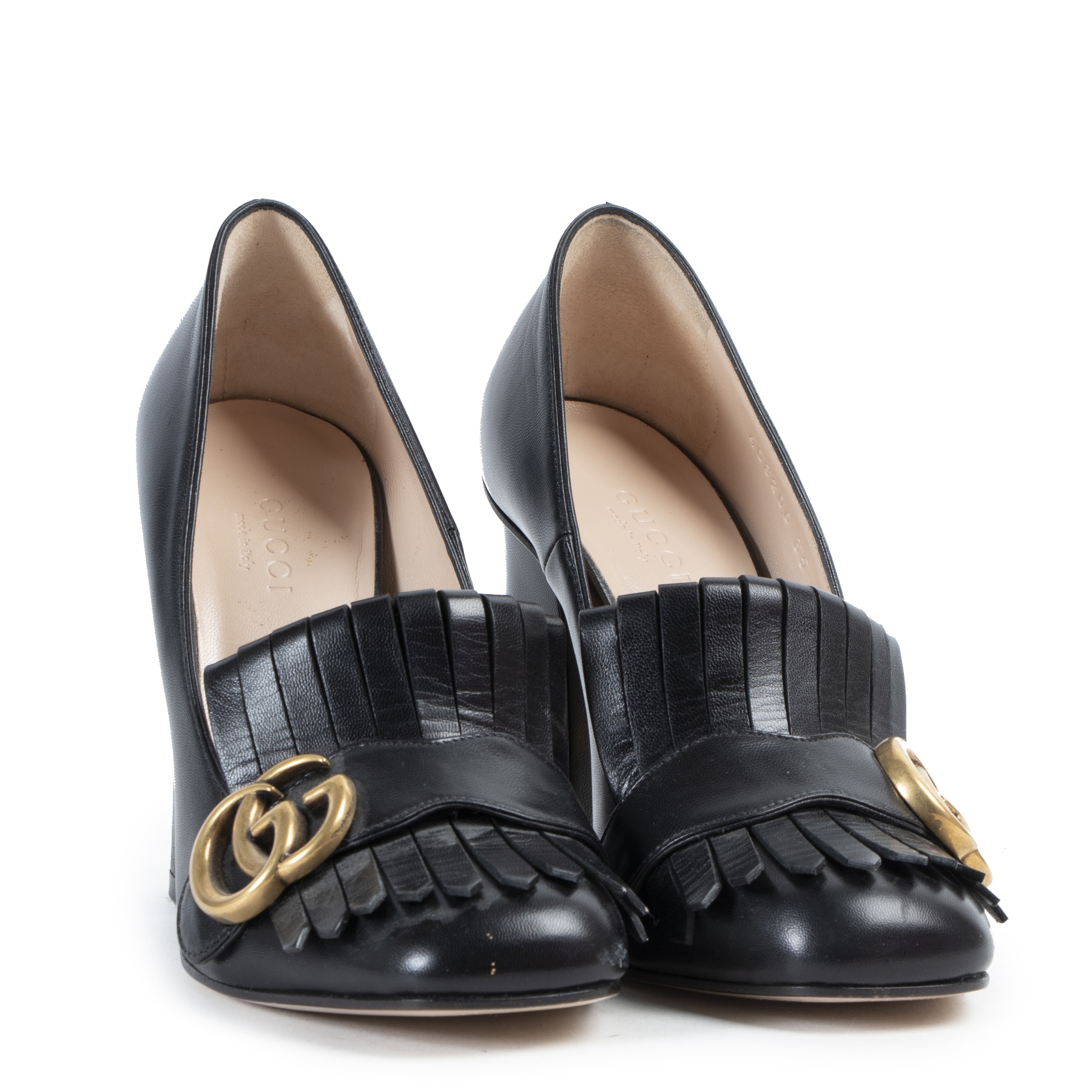 Gucci Marmont Black Leather Pumps - size 35 ○ Labellov