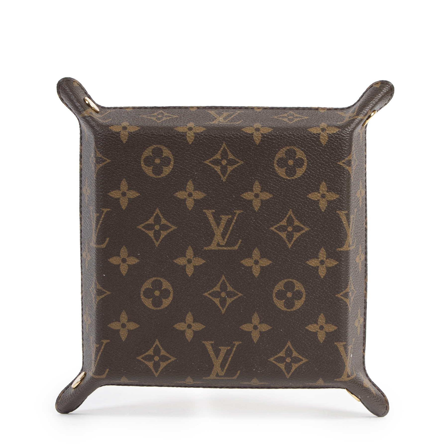 LOUIS VUITTON NEW LIMITED EDITION LEATHER CANVAS VALET TRAY BOWL NEW IN BOX  - AGENT CLOSETEUR